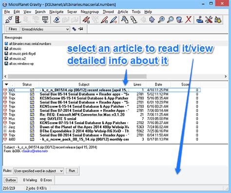 Gravity Free Usenet Client And Newsreader