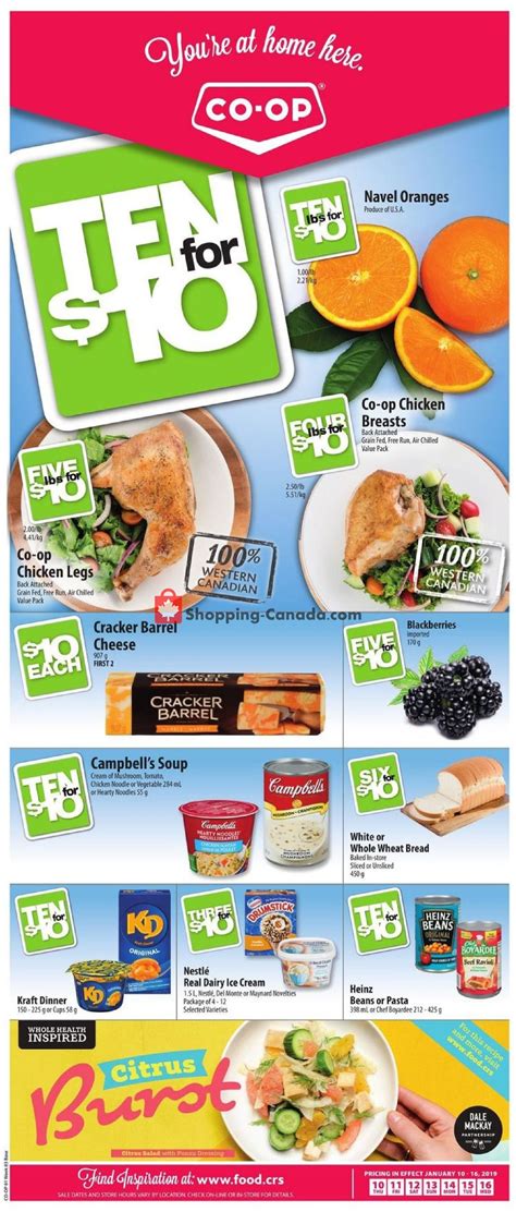 Co Op Canada Flyer Food Ten For 10 Mb January 10 January