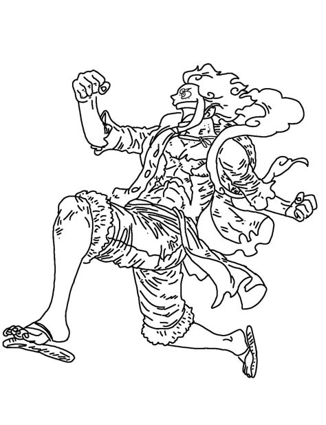 Luffy Coloringonly Sketch Coloring Page