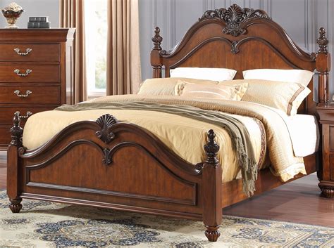 Jaquelyn Cherry Queen Poster Bed From New Classics B8651 310 320 330