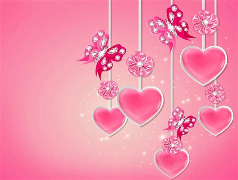 Maybe you would like to learn more about one of these? Pink Hearts and Butterflies HD Wallpaper | Background ...