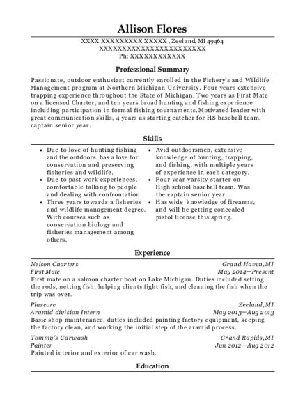 Resumes are like fingerprints because no two are alike. Naples Marina And Excursions First Mate Resume Sample - ResumeHelp