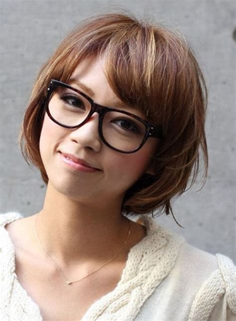 Medium Medium Hairstyles With Bangs And Glasses For Oval Face 2014
