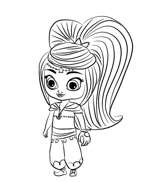 Shimmer And Shine Coloring Pages Protol Colors