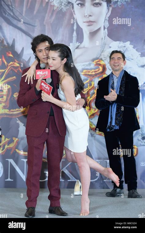 Chinese Actress Li Bingbing Right And Actor Chen Kun Left Interact