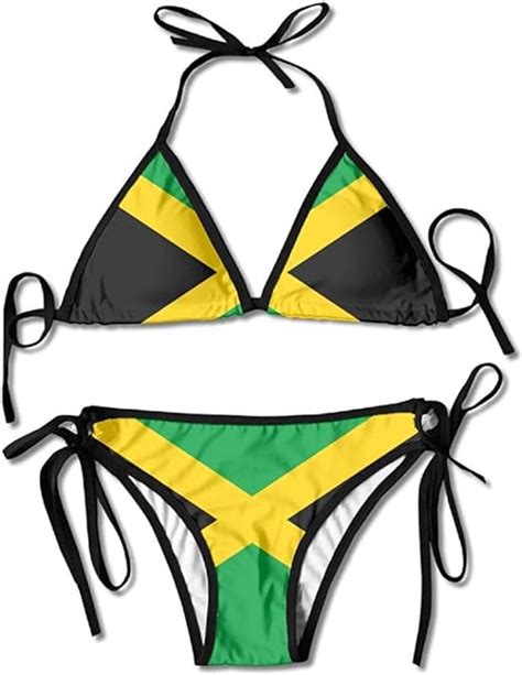 bikini flag of jamaica girl bikinis swimwear two pieces beach bathing swimsuits uk