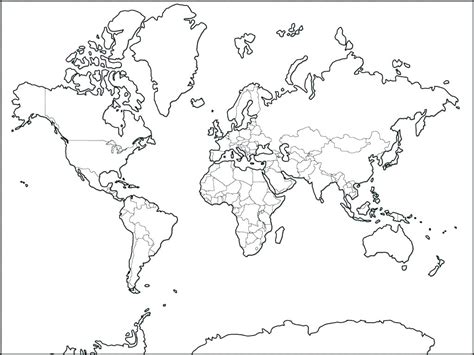 World Map Coloring Page For Kids At Getdrawings Free World Map