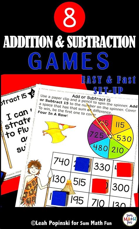 Addition Subtraction Games And Activities Within 1000 Third Grade