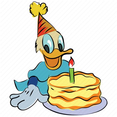 Birthday Birthday Cake Cartoon Donald Duck Happy Christmas Icon