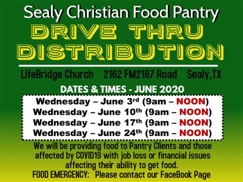 A mobile pantry is a method of direct client distribution in partnership with an organization that acts as a host site. Food Pantry - LifeBridge Community Church