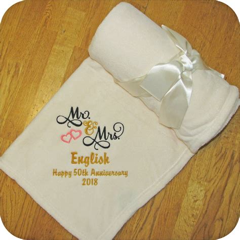 Personalized Wedding Blanket For Newlywed T Monogrammed Etsy