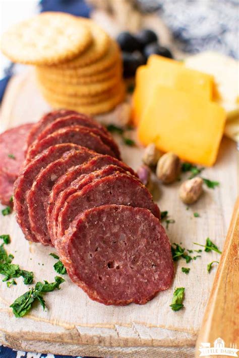 Venison sausage recipes summer sausage recipes homemade sausage recipes jerky recipes andouille sausage recipes bratwurst sausage cheddar · smoky, zesty and oozing with cheese, these homemade smoked cheddar sausages are absolutely perfect for your next grilling party! Homemade Beef Summer Sausage Recipe | Little Dairy On the ...