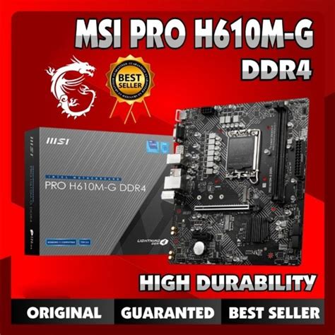 Motherboard Msi Pro H610m G Matx Lga 1700 Gen 12 Siplah