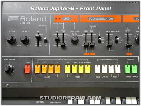 Studio Repair Roland Jupiter 8 Front Panel