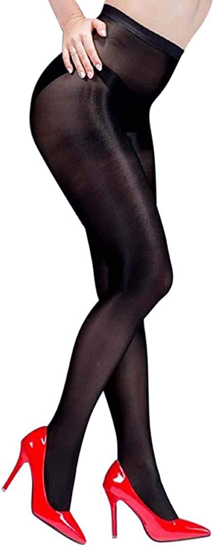 plus size 60 den shaping pantyhose sexy oil shiny ultra shimmery footed tights pole dancing