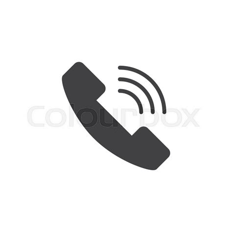 Telephone Ringing Vector Icon Filled Stock Vector Colourbox