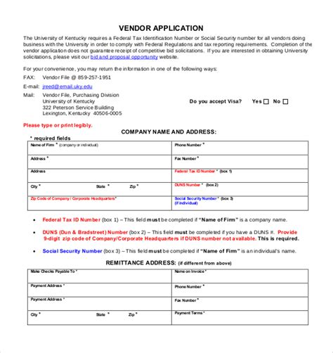 This form is easily customizable. Vendor Application Form Template | charlotte clergy coalition