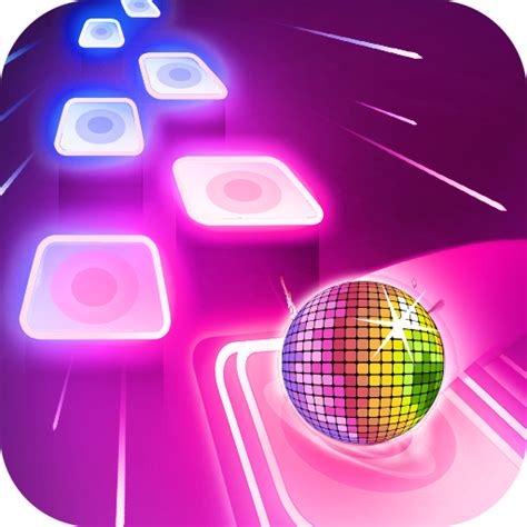 Free Magic Music Tiles Neon Color Ball Hop Game EDM Rush Dancing Ball
