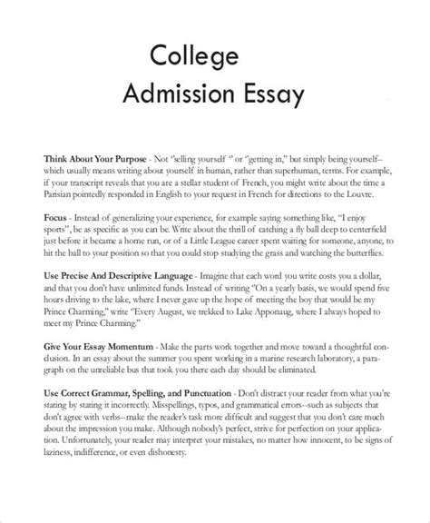 free 8 sample college essay templates in ms word pdf college application essay examples