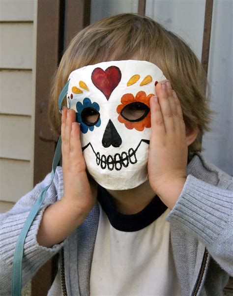 Mexican Skull Handmade Papier Mache Masks Made Painted And Decorated