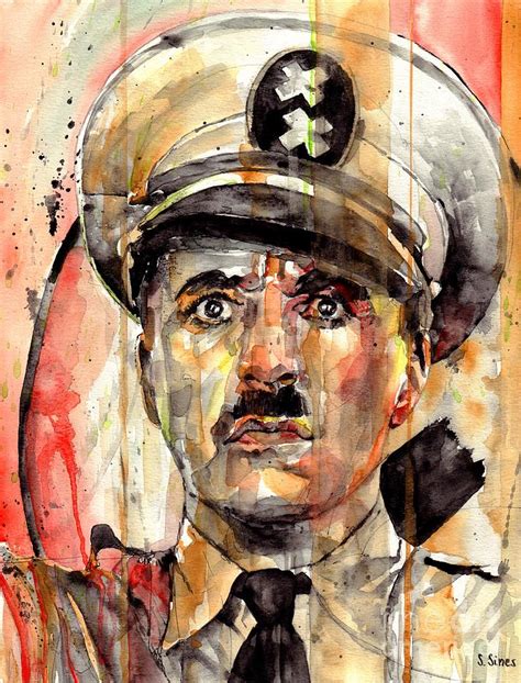 Charlie Chaplin The Great Dictator Painting By Suzann Sines Fine
