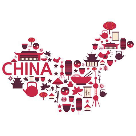 Symbols Of China China Map Png Image Free Download