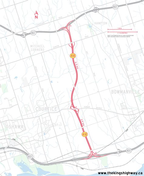 Ontario Highway 418 Route Map The Kings Highways Of Ontario
