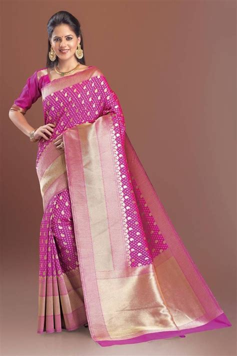 pink woven kanchipuram art silk saree with blouse bhelpuri 2306554 saree designer sarees