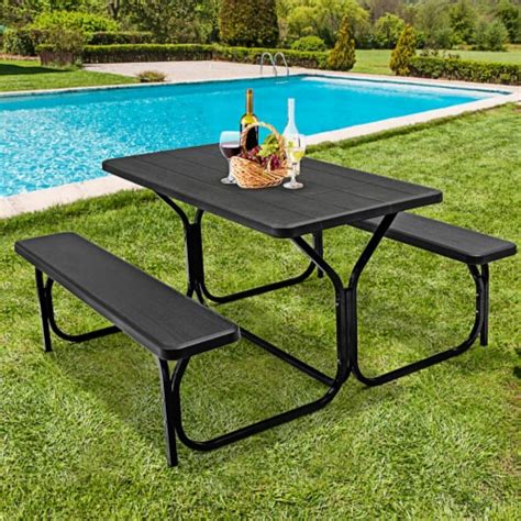 Costway Picnic Table Bench Set Outdoor Backyard Patio Garden Party Dining 1 Unit Fred Meyer