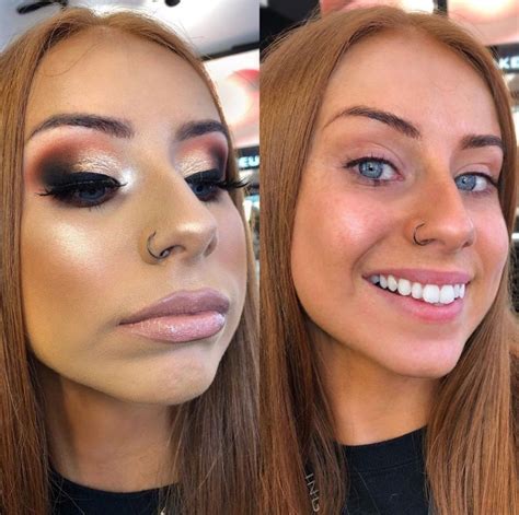 Before And After Glamour Makeup Look Created By Past Student From Our