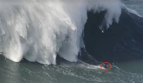 Surfer Rides 90 100 Foot Wave In Nazare Waiting New ‘world Record