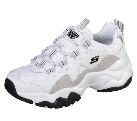 Smooth trubuck leather and fabric upper in a lace up sporty casual. Buy SKECHERS D'Lites 3 - Zenway D'Lites 3 Shoes