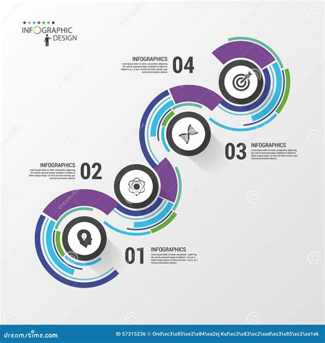 Abstract Colorful Business Path Timeline Infographic Template Stock