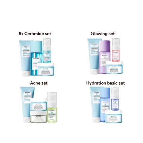 Skintific Paket Skincare Set 4pcs 5x Ceramide Set Glowing Set