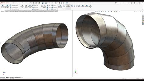Solidworks Tutorial 193 Sheet Metal Elbow And Calculate Flatten By Sw