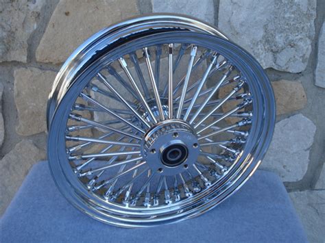 Chrome 16x35 Fat 40 Spoke Rear Wheel For All Harley Softail Models