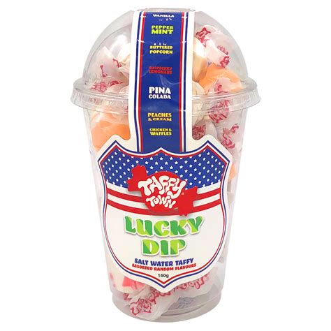 With over 75 flavors to choose from, you are sure to find the taffy you love. Taffy Town Candy Cup - Lucky Dip Candy Cup (182g ...