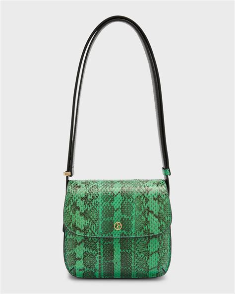 Giorgio Armani La Prima Small Snakeskin Shoulder Bag Neiman Marcus