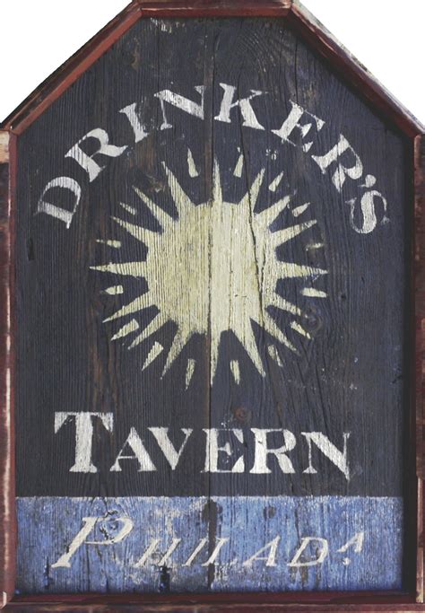 Drinkers Tavern Philadelphia Original Tavern Sign By Andy Walker