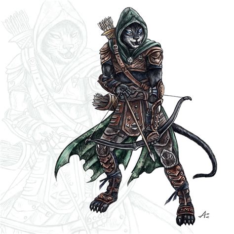 Catfolk Ranger By Jakdaw On Deviantart Fantasy Character Design