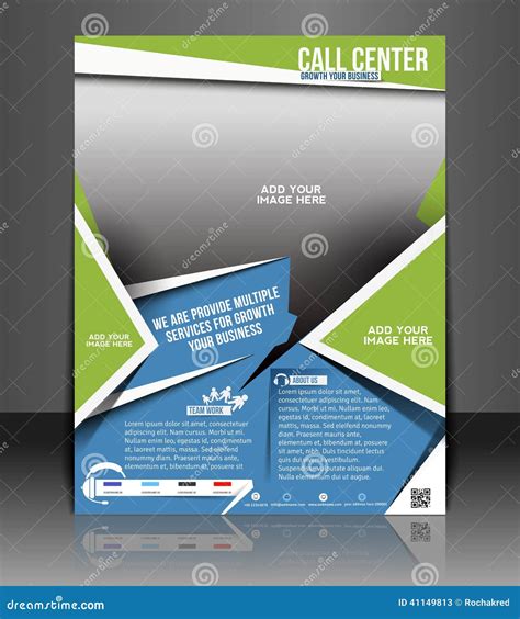 Call Center Flyer Stock Vector Illustration Of Advertise 41149813