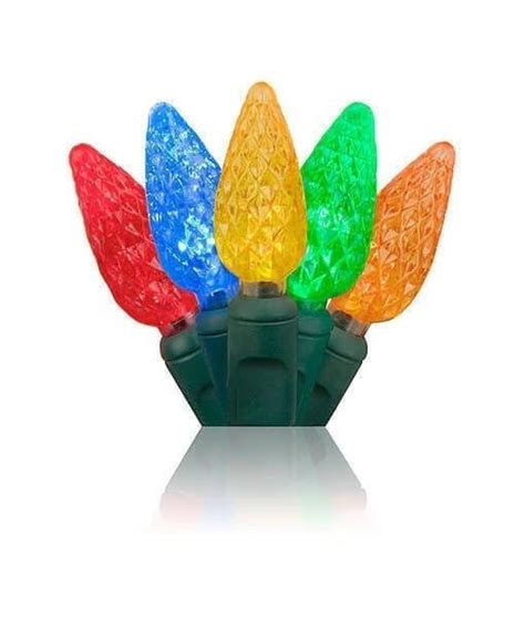 C6 Multicolor Led Christmas Lights 35 Bulbs 4 Spacing The