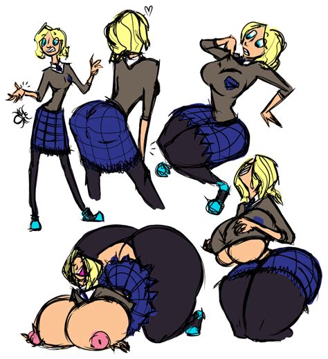 Rule 34 Ass Expansion Blonde Hair Breast Expansion Butt Expansion Expansion Gwen Stacy Gwen