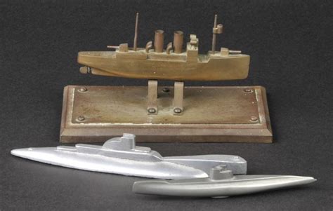 Wwi Trench Art Warship And Submarines A Good Artificer Made Model