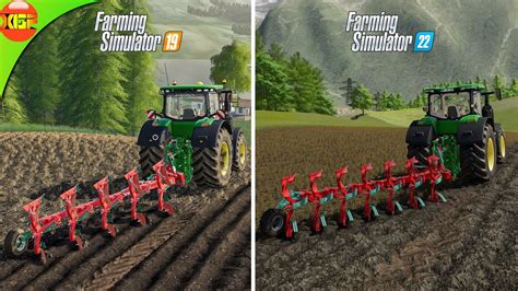 Farming Simulator 19 Vs Farming Simulator 22 John Deere 7r Graphics