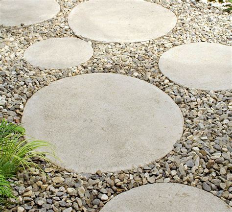 24 Inch Round Concrete Stepping Stones Plain Round Smooth 16 Inch