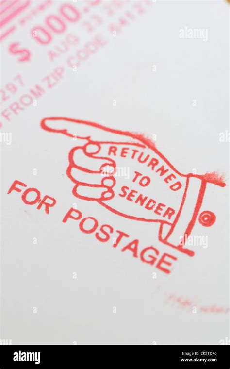 Return To Sender Letter Hi Res Stock Photography And Images Alamy