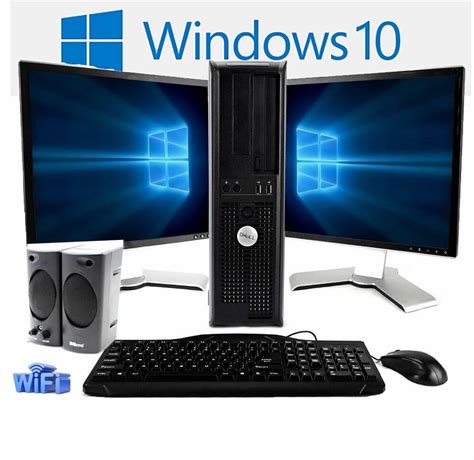 Dell Desktop Computer Pc Core 2 Duo 30ghz 8gb Ram 1tb Windows 10 Wifi
