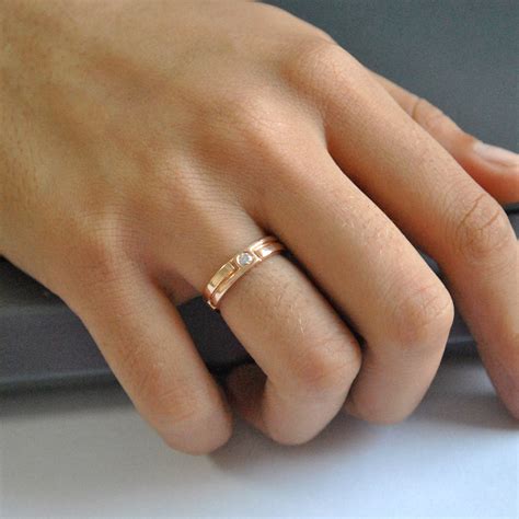 14k Gold Couple His And Her Wedding Band Ring Set Bride Groom Wedding Abhika Jewels