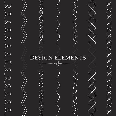 Divider Line Design Elements Vector Collection Download Free Vectors